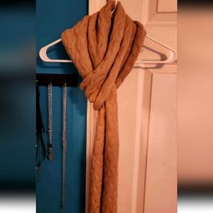 Francesca's Beige/Tan Knitted Scarf